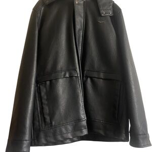 Black Faux Leather Jacket